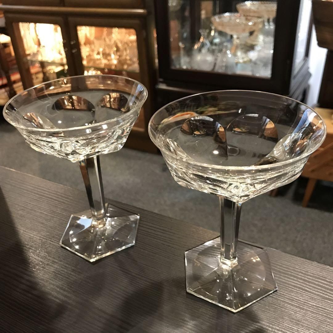 アンティーク バカラ マルメゾン シャンパングラス ペア