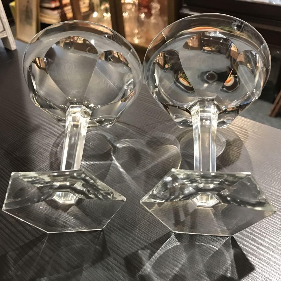 アンティーク バカラ マルメゾン シャンパングラス ペア