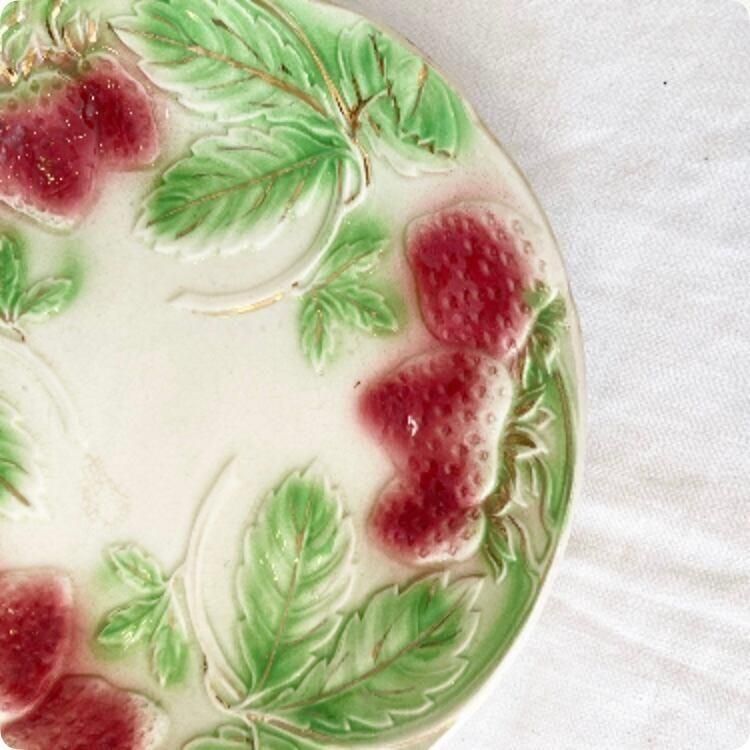 フランス バルボティーヌ皿 イチゴ柄 陶磁器ヴィンテージ