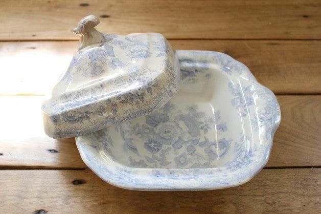 アジアティックフェザンツ 蓋付き深皿 イギリスアンティーク