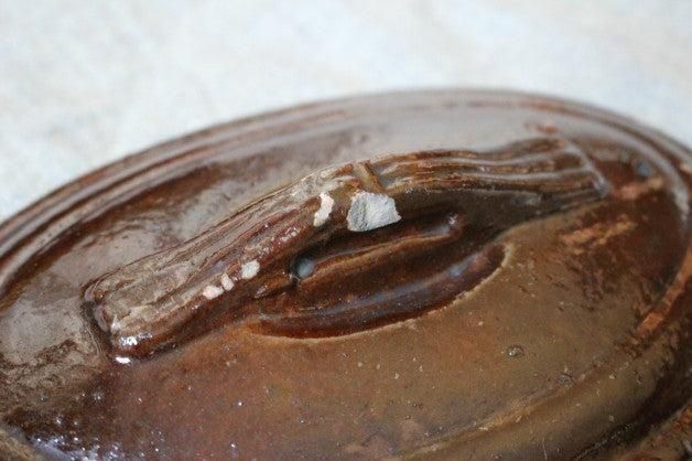 フランスアンティーク テリーヌポット グラタン皿 ココット 素材