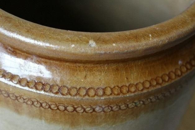 レア　イギリスアンティーク　陶器ジャー イギリスアンティーク陶器 特大ストーンジャー