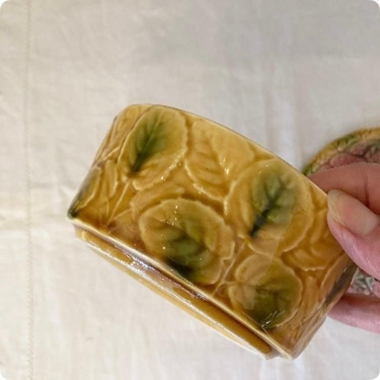 フランスアンティーク サルグミンヌ コンフィチュールポット ホワイト 陶器 フランスアンティーク サルグミンヌ コンフィチュールポット