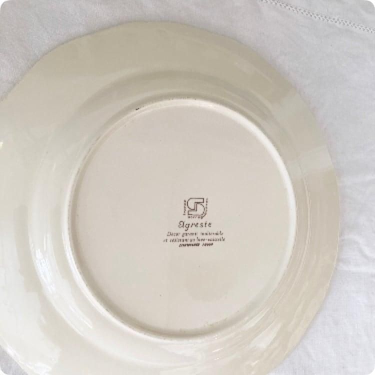 アンティーク サルグミンヌ ディナー皿 花柄 フランス直輸入