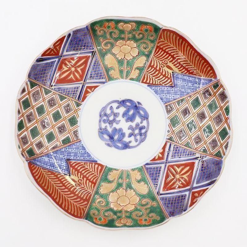 伊万里 色絵 中皿 七寸半 アンティーク 和食器