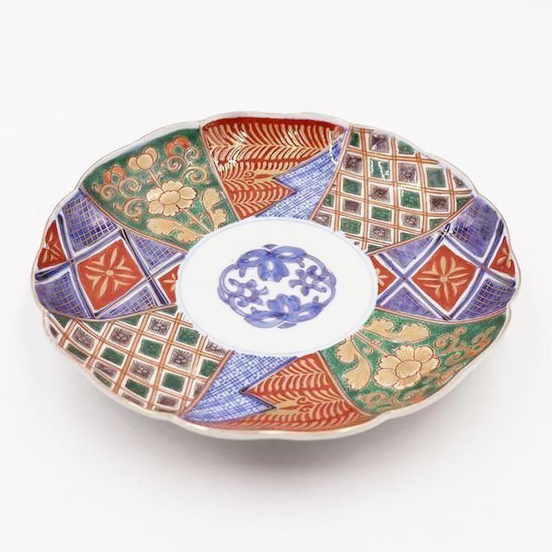 伊万里 色絵 中皿 七寸半 アンティーク 和食器