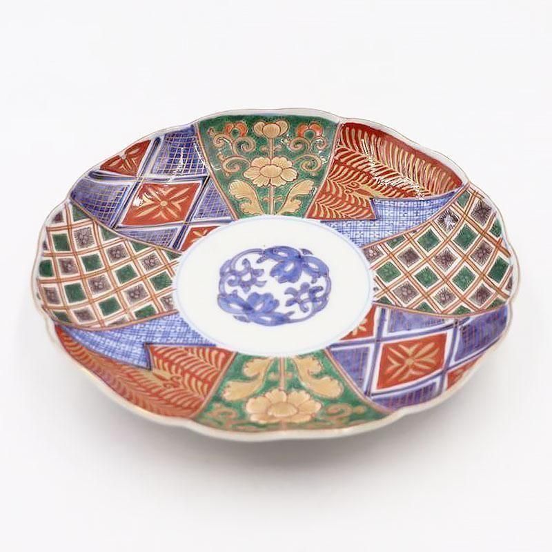 伊万里 色絵 中皿 七寸半 アンティーク 和食器
