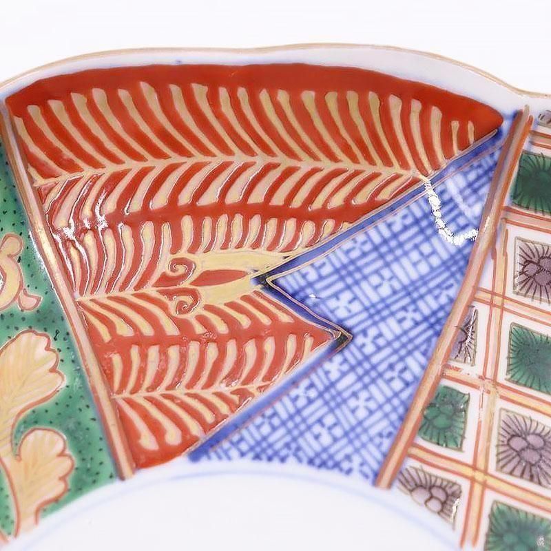 伊万里 色絵 中皿 七寸半 アンティーク 和食器