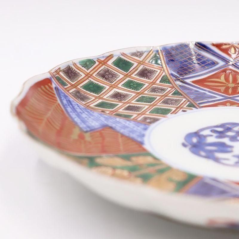伊万里 色絵 中皿 七寸半 アンティーク 和食器