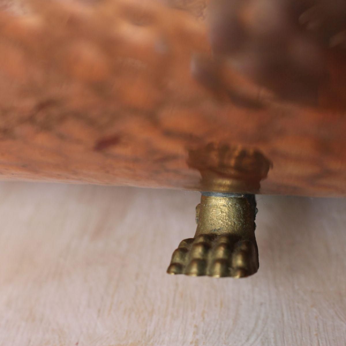 フランス蚤の市 銅製薪入れバスケット インテリア