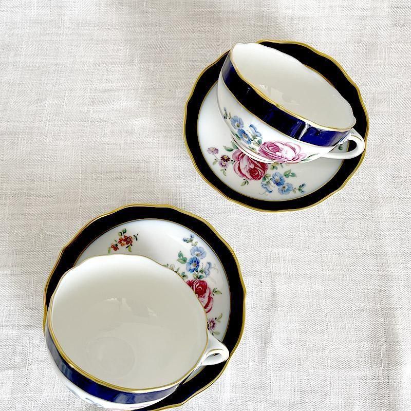 アンティーク フッチェンロイター ティーカップ バラ大輪