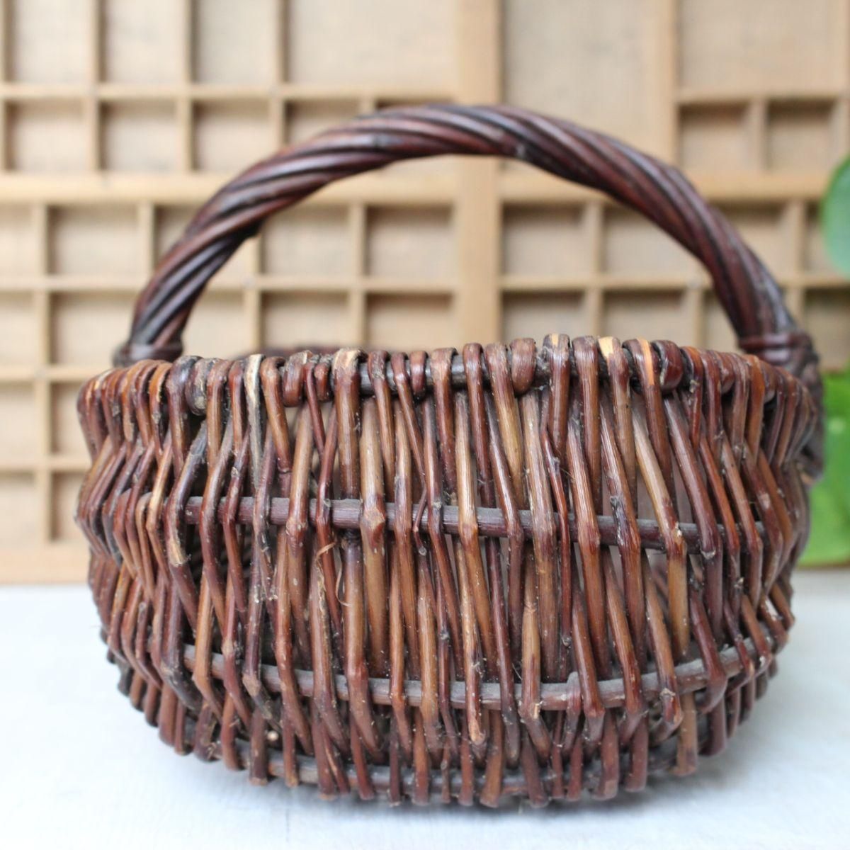 フランス手編みパニエ 柳のバスケット ヴィンテージ