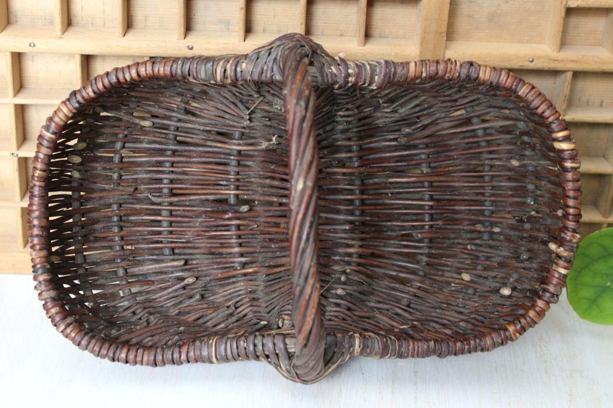 フランス手編みパニエ 柳のバスケット ヴィンテージ