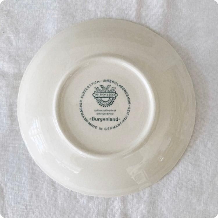 アンティーク ビレロイ＆ボッホ ブルー薔薇 カップ＆ソーサー