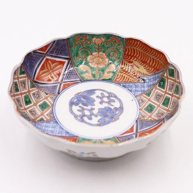 中国美術？ 日本？ 骨董 レトロ アンティーク すり傷目立ちます。 伊万里 手描き 赤絵 なます皿 大きめ アンティーク