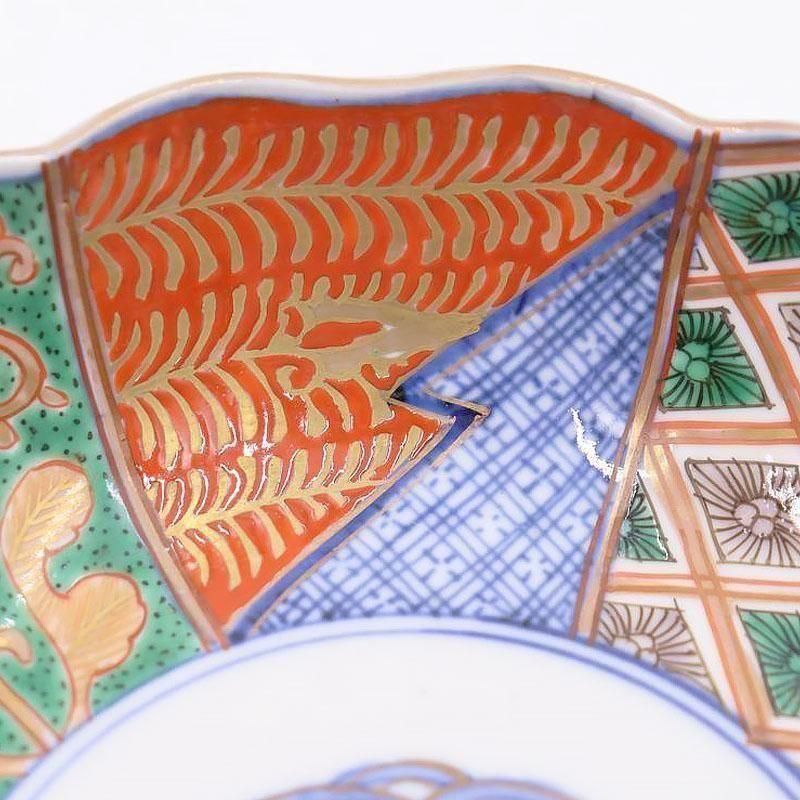 伊万里 手描き 赤絵 なます皿 大きめ アンティーク