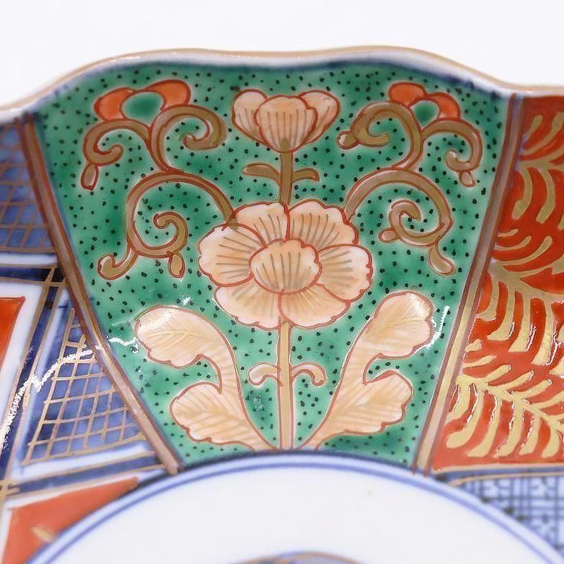 伊万里 手描き 赤絵 なます皿 大きめ アンティーク