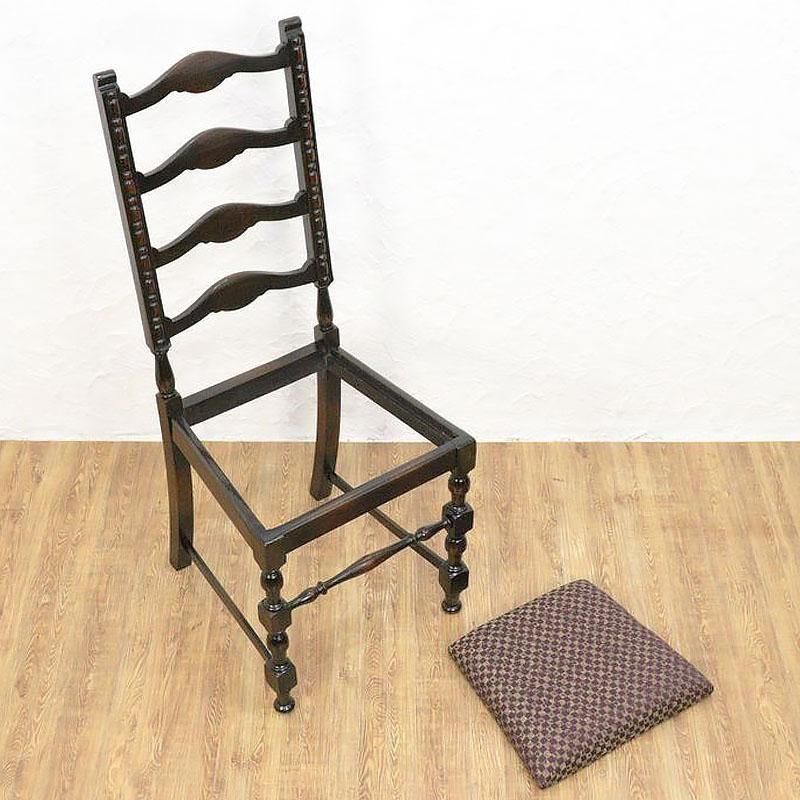 イギリス製 ヴィンテージ ハイバックチェア パープル