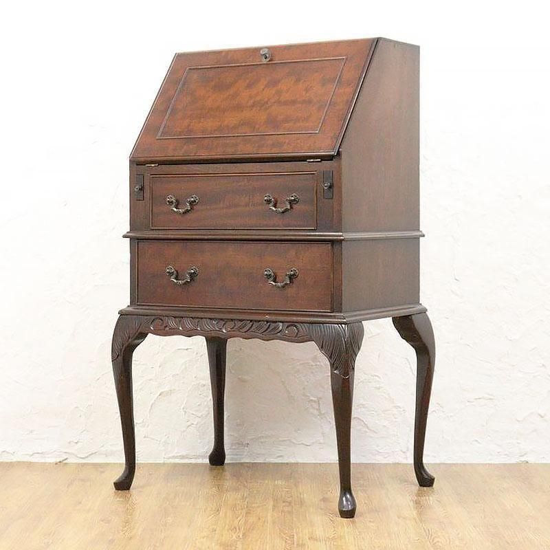 イギリス製 マホガニー ライティングビューロー アンティーク