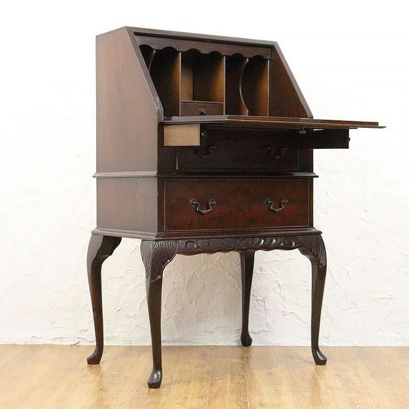 イギリス製 マホガニー ライティングビューロー アンティーク