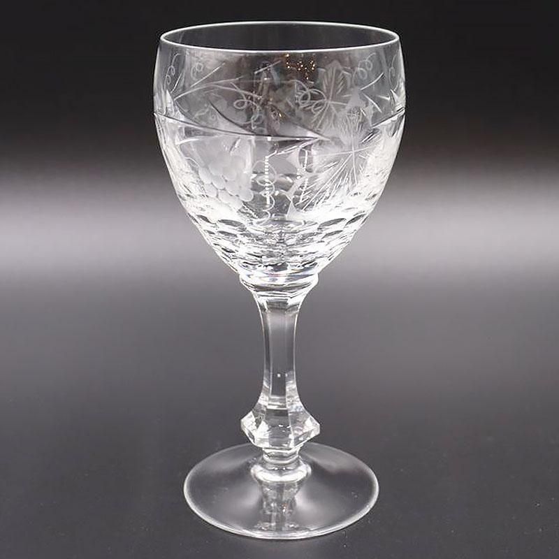 エッチンググラス 白ワイン用 アンティーク 1930年代