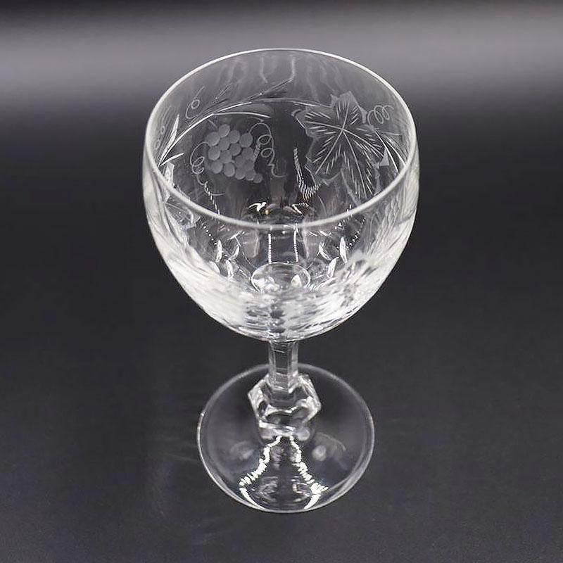 エッチンググラス 白ワイン用 アンティーク 1930年代