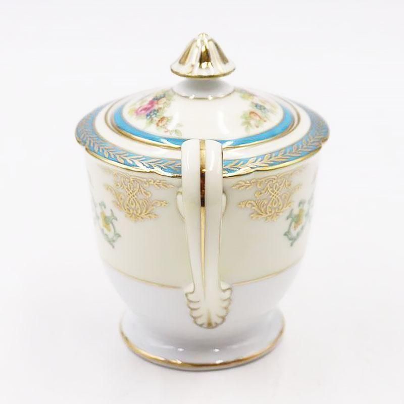 Noritake - オールドノリタケ ブルーローズ シュガーポット&amp;カップ? 花柄 日本陶器会社 オールドノリタケ ブルーローズ シュガーポット&カップ? 花柄