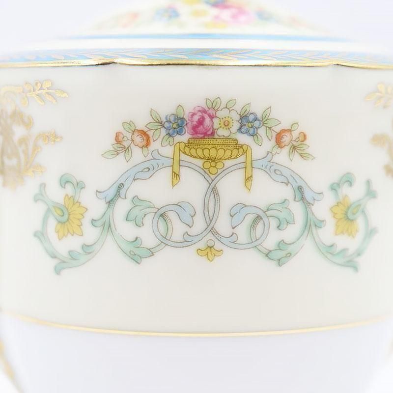 Noritake - オールドノリタケ ブルーローズ シュガーポット&amp;カップ? 花柄 日本陶器会社 オールドノリタケ ブルーローズ シュガーポット&カップ? 花柄