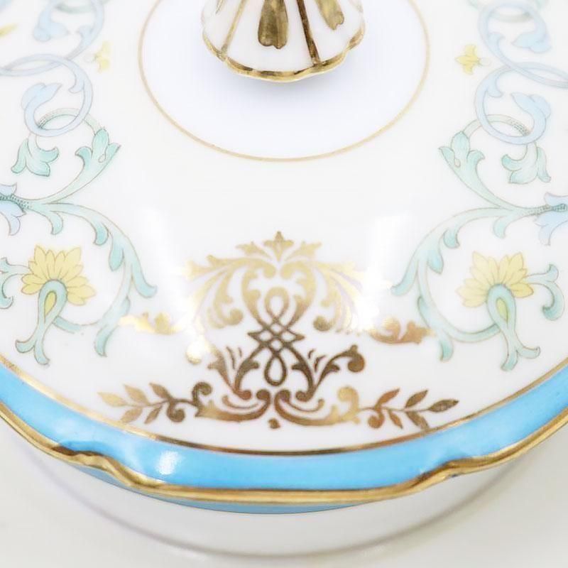 Noritake - オールドノリタケ ブルーローズ シュガーポット&amp;カップ? 花柄 日本陶器会社 オールドノリタケ ブルーローズ シュガーポット&カップ? 花柄