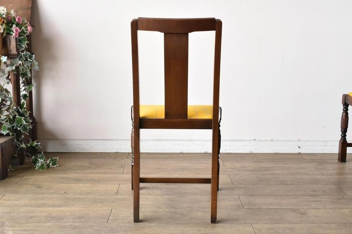 ダイニングチェア　ビンテージ風 シンプルでお部屋に馴染みやすいダイニングチェア 4脚セット