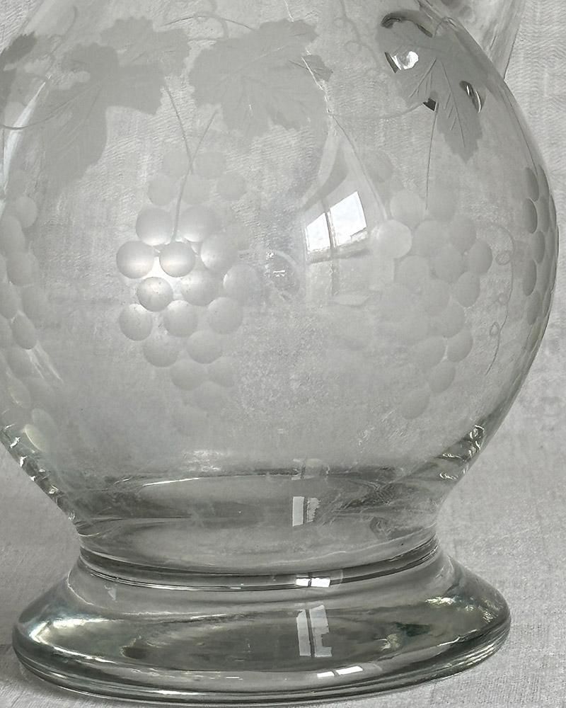 ぶどう柄 クリアガラス ワインディスペンサー 水差し