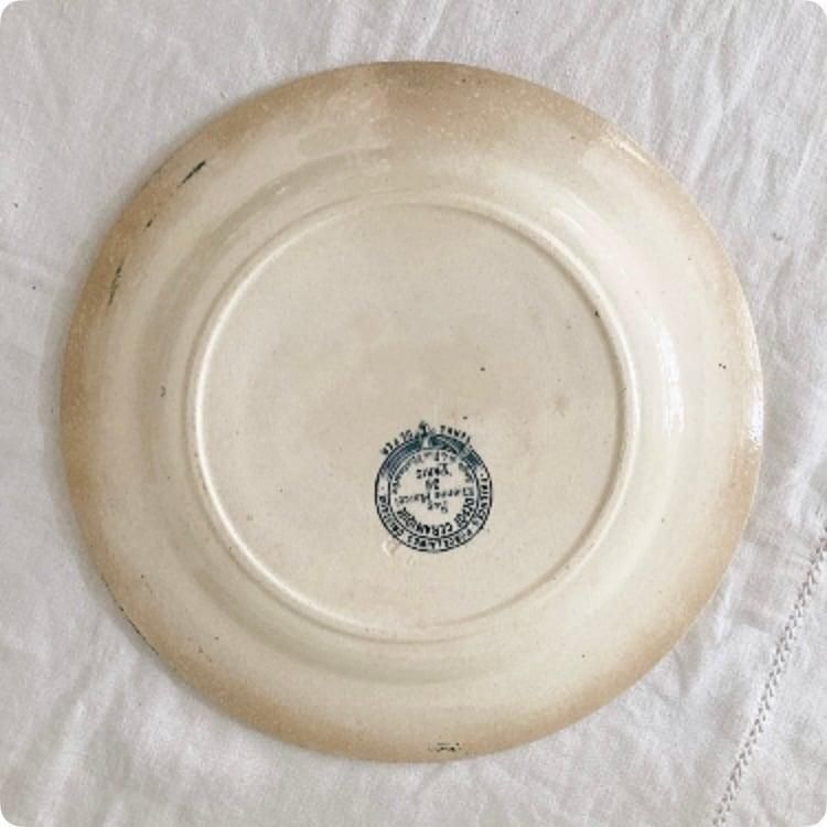 アンティーク テールドフェール バタフライ 平皿 フランス直輸入