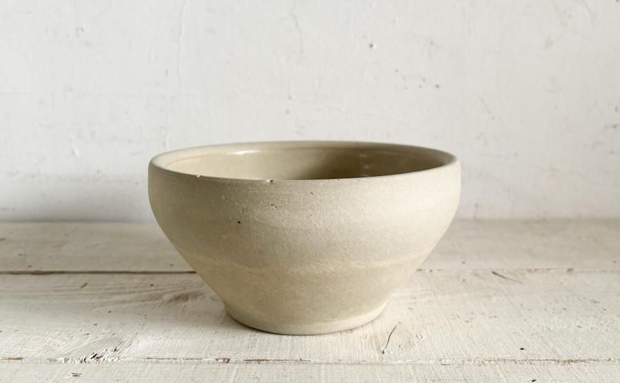 フランスアンティーク 陶器ボウル 素朴なデザイン