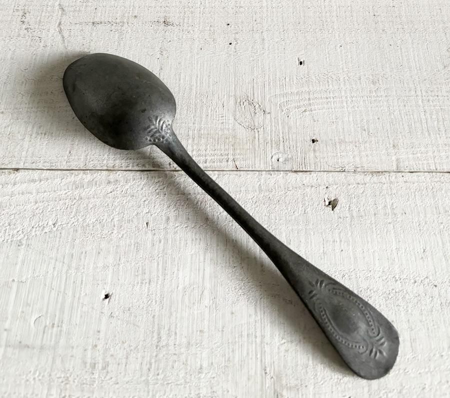 フランス アンティーク ピュータースプーン 4本セット