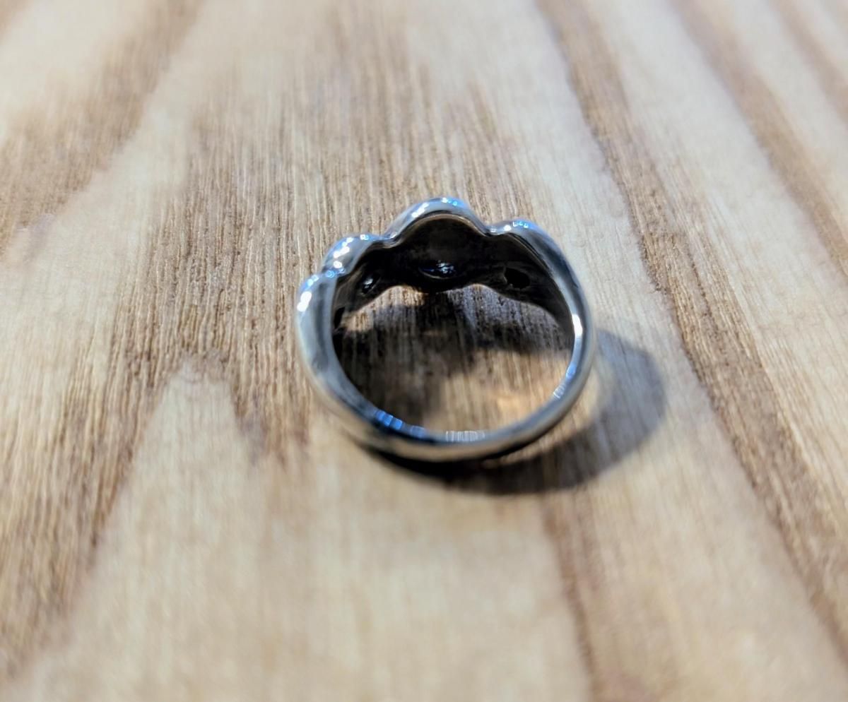 シルバー925 曲線デザイン リング 11号 ヴィンテージ