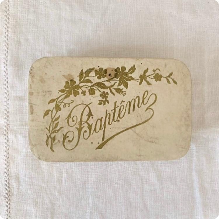 フランス直輸入 アンティーク 白磁製 キャニスター オレンジ