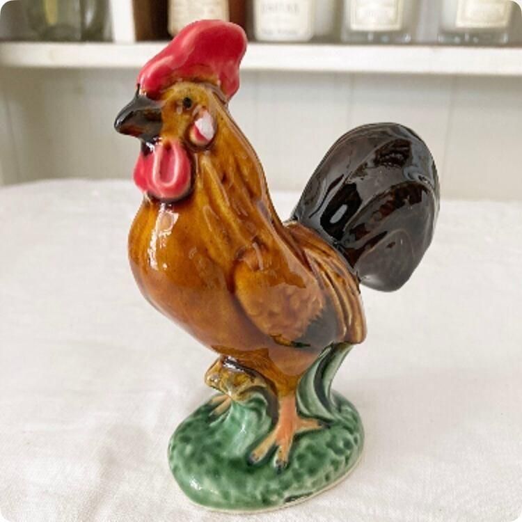 フランス 陶器製 雄鶏 オブジェ インテリアアクセント