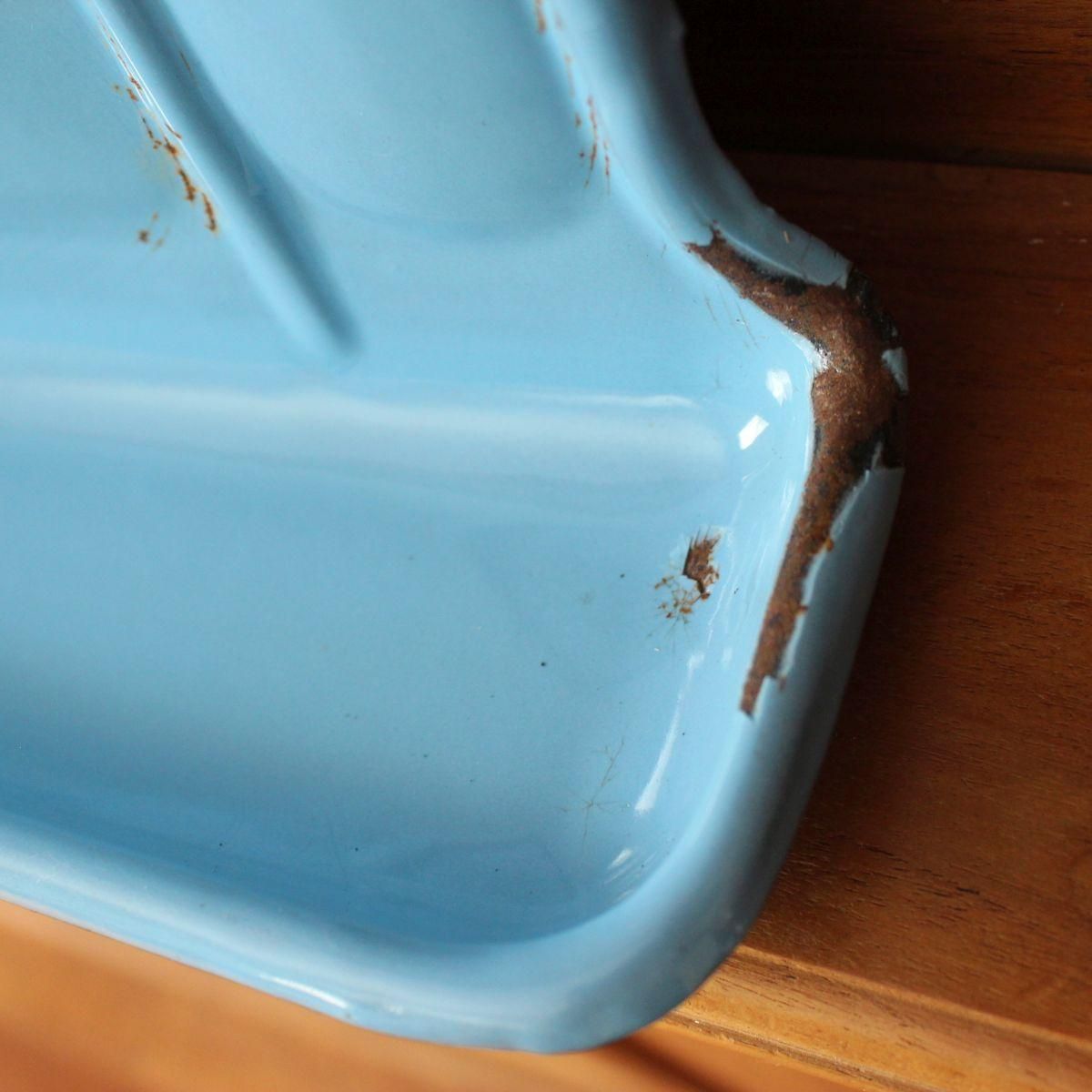 フランス蚤の市☆ホーローユーテンシルラック ブルー - ANTIQUE