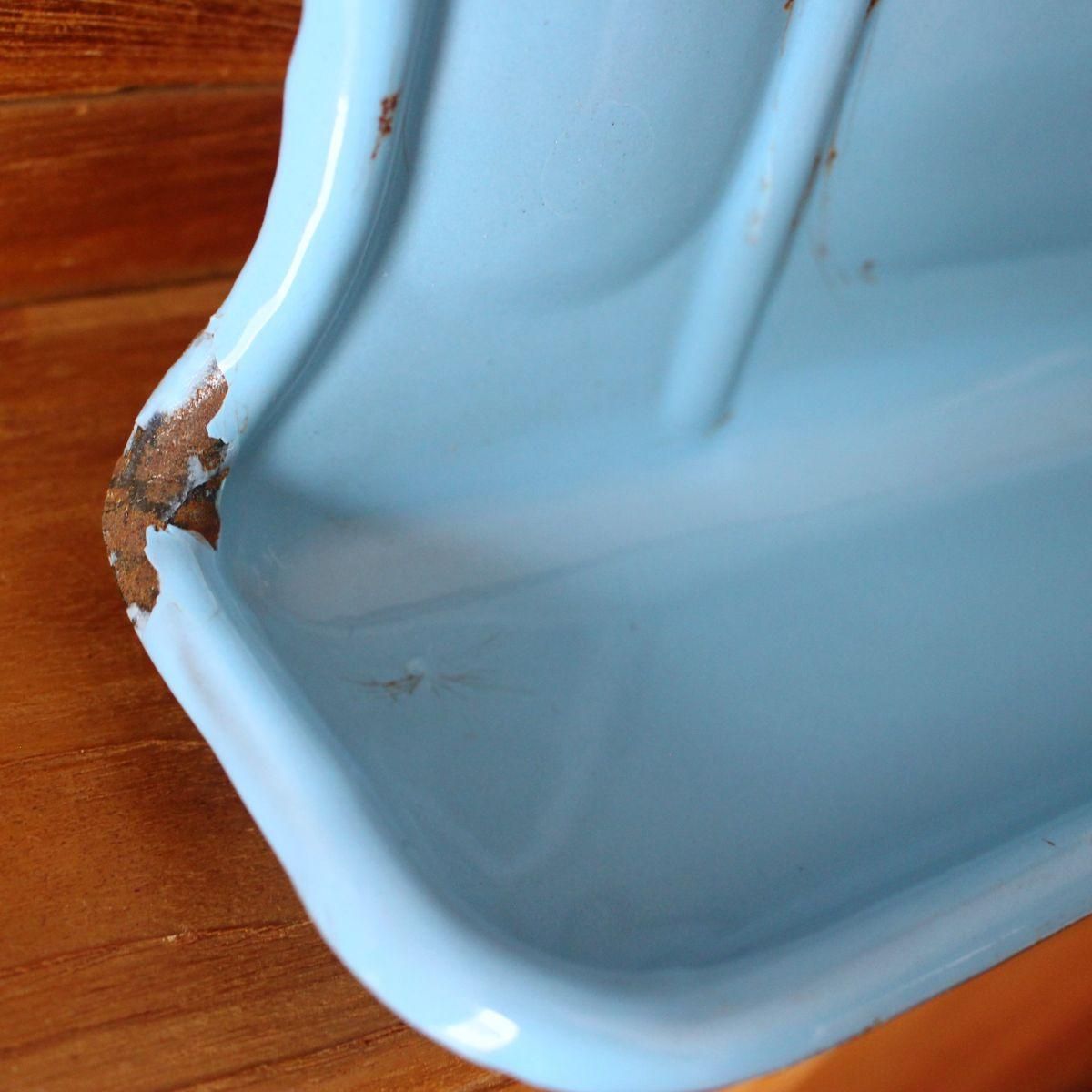 フランス蚤の市☆ホーローユーテンシルラック ブルー - ANTIQUE