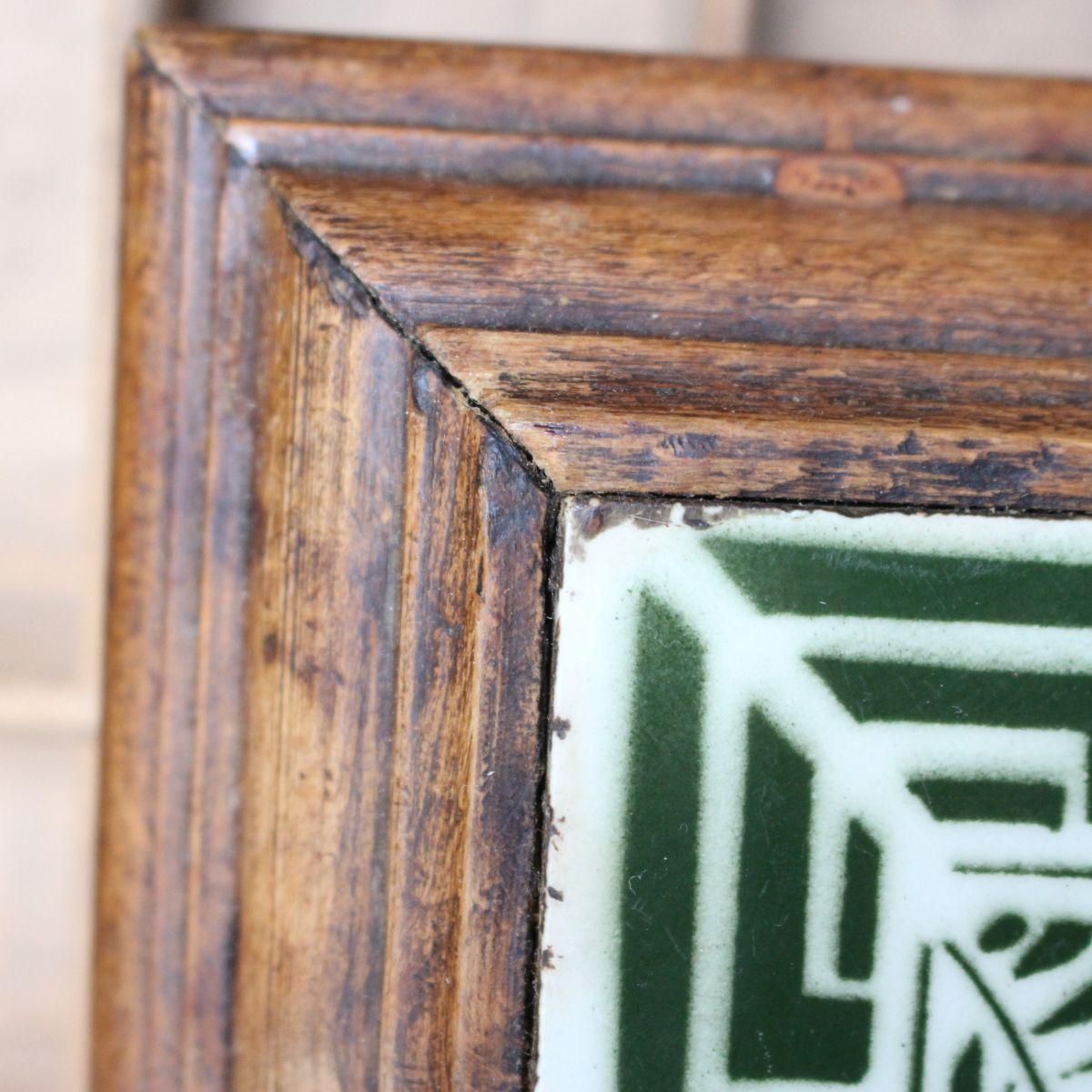 フランス20世紀初頭 セラミック鍋敷き 鳥モチーフ