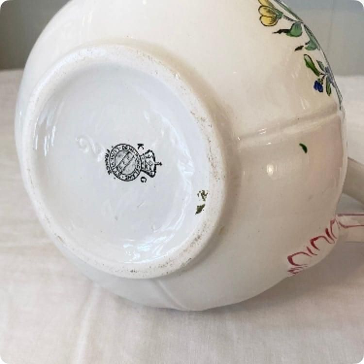 T【希少】フランスアンティーク リネヴィル窯 ピッチャー T【希少】フランスアンティーク リネヴィル窯 ピッチャー