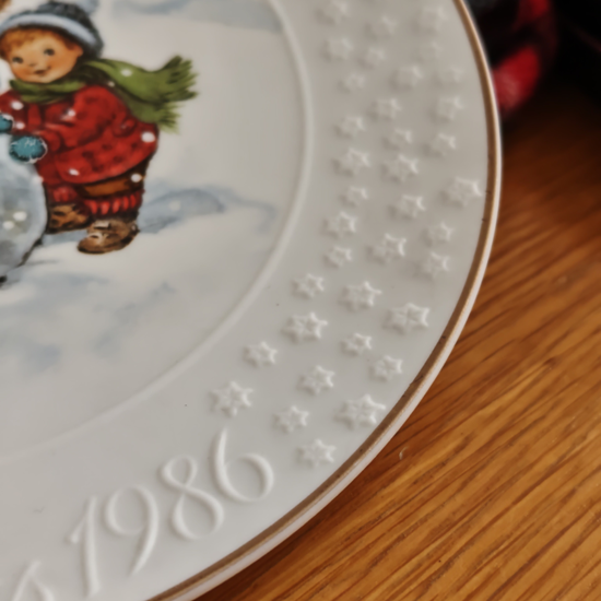 エイボン AVON クリスマス 飾り皿 デコレーション プレート 1986