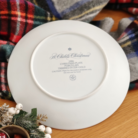 エイボン AVON クリスマス 飾り皿 デコレーション プレート 1986