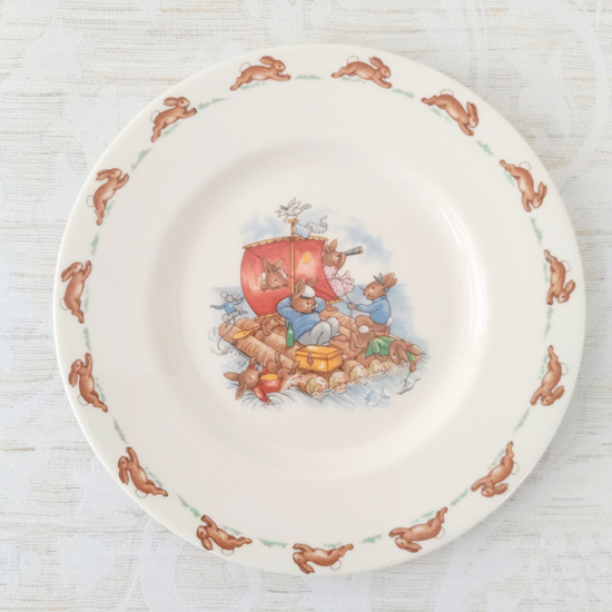 ロイヤルドルトン　バニキンス　食器　ビンテージ❗️ Royal Doulton Bunnykins ロイヤルドルトン バニキンズ いかだ