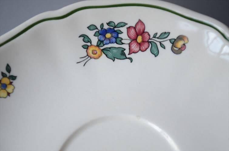 ドイツ製陶器フローラルカップソーサー 1970s