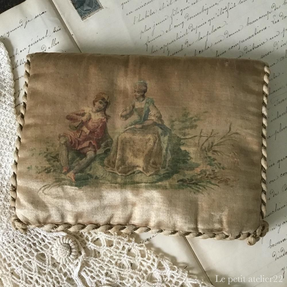 フランス 19世紀 アンティークカーテン オフホワイト