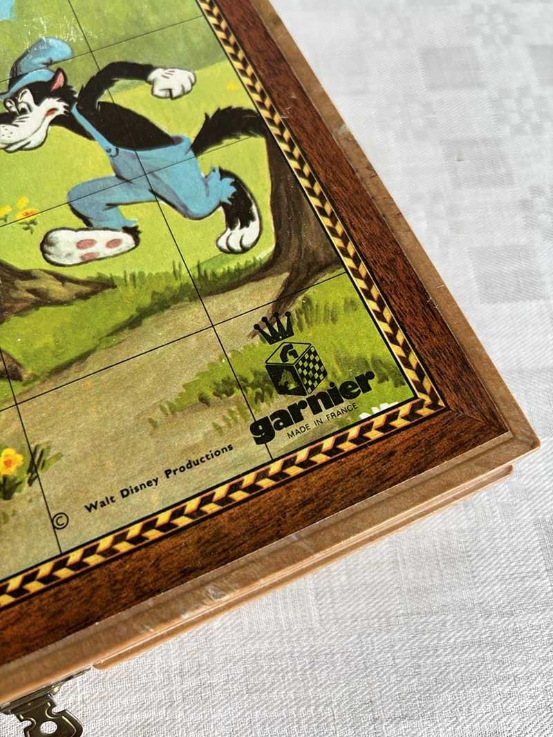 キューブパズル紙製フランス製ディズニーアンティーク