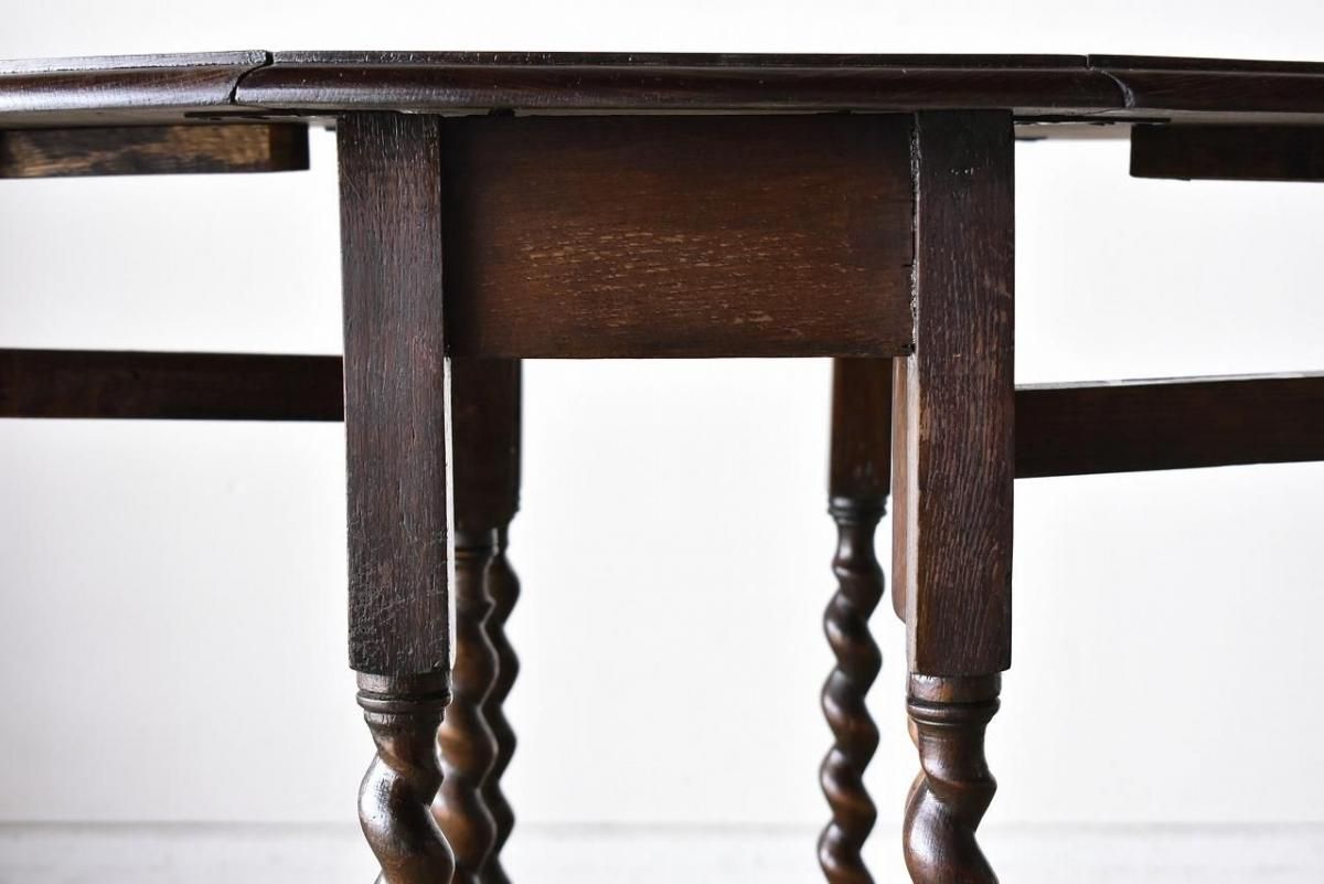 イギリス アンティーク 家具 スモールゲートレッグテーブル ツイスト 6904d イギリス アンティーク 家具 スモールゲートレッグテーブル