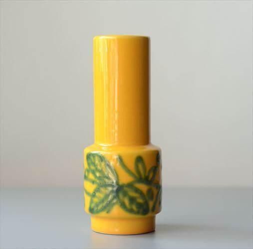 ミッドセンチュリー/スウェーデン製/カーゲ作品、磁器、フラワーベース 花器 Amazon.co.jp: 西ドイツ製 Bay Keramik リーフ総柄 陶器の花瓶