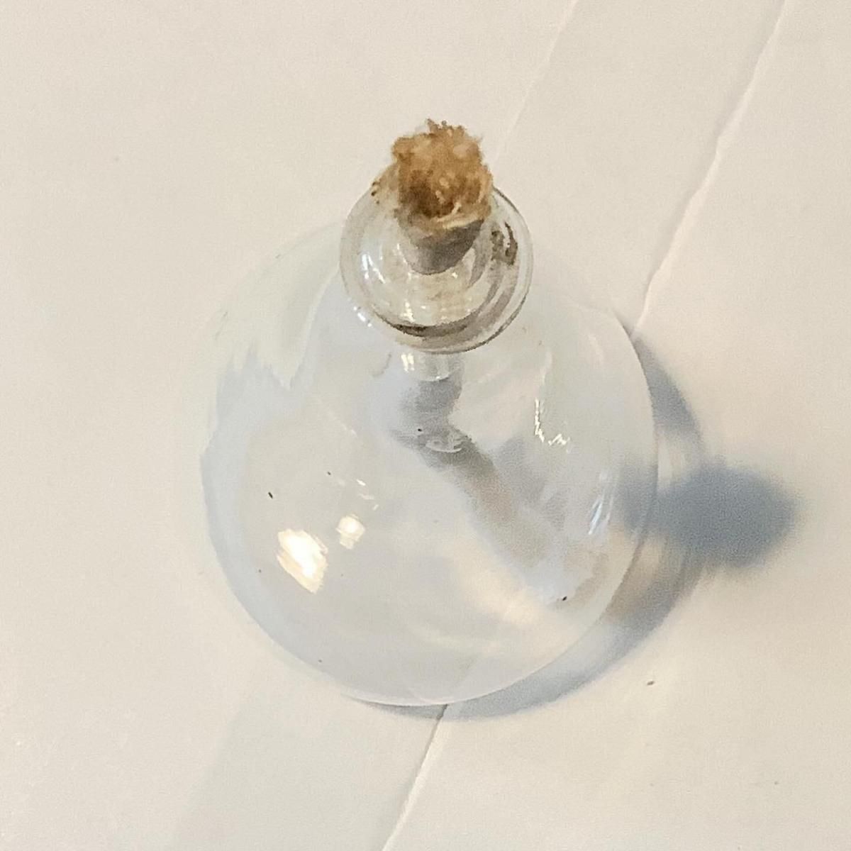 昭和レトロクリアガラスのアルコールランプアンティーク